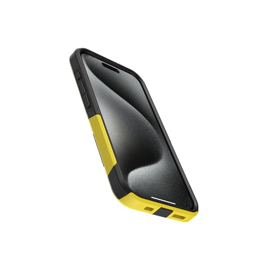 OtterBox iPhone 15 Pro (Only) - Commuter Series Case - Night Reverse (Yellow & Black) - Slim & Tough - Pocket-Friendly - with Port Protection - color: Yellow & Black