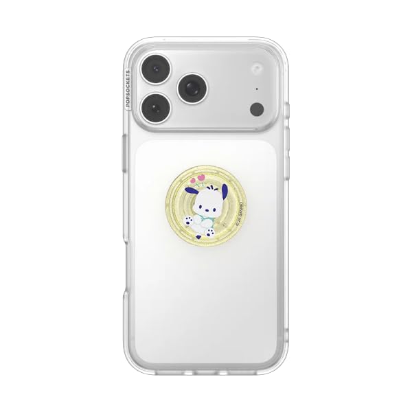PopSockets Adhesive Phone Grip, Holder- Pochacco Yellow Glitter - color: Pochacco Yellow Glitter, style: Adhesive