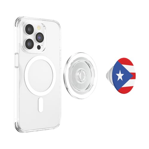 Puerto Rico Flag PopSockets PopGrip for MagSafe - style: Magnetic PopGrip