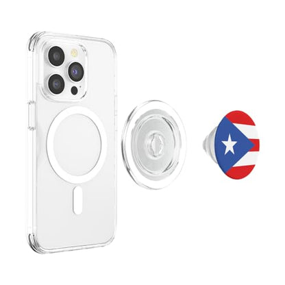 Puerto Rico Flag PopSockets PopGrip for MagSafe - style: Magnetic PopGrip