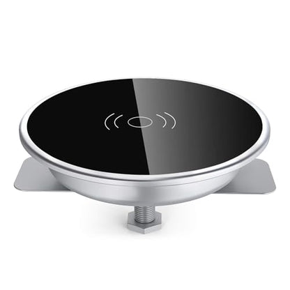 Recessed Desk Wireless Charger,15W Fast Flush Mount Phone Qi Charging Pad - color: LED Red