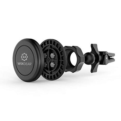 WixGear Universal Twist-Lock Air Vent Magnetic Car Mount Holder for Cell Phones with Fast Swift-snap Technology – Supports Devices up to 14oz