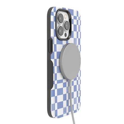 Casely iPhone 14 Pro Max Case | Reality Check | Periwinkle | Bold Protective Design | Compatible with MagSafe - color: Reality Check | Periwinkle