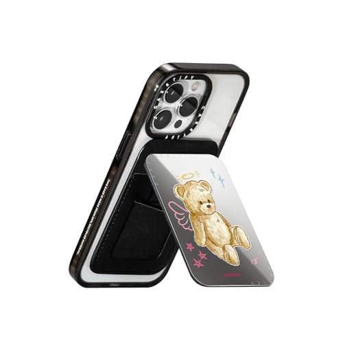 CASETiFY Snappy Card Holder Stand Compatible with Magsafe - Angel Teddy Bear - Silver Mirror - color: Angel Teddy Bear - Silver Mirror