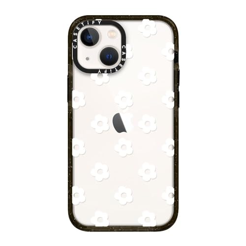 CASETiFY for iPhone 13 Mini Case - Impact | Slim Fit | 6.6 ft. Drop Protection | Ditsy Daisies - White | Black - color: Ditsy Daisies, size: Iphone 13 Mini (5.4")
