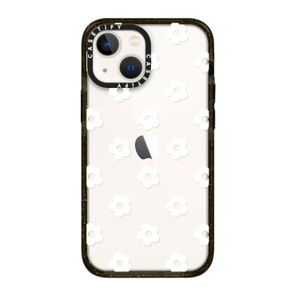 CASETiFY for iPhone 13 Mini Case - Impact | Slim Fit | 6.6 ft. Drop Protection | Ditsy Daisies - White | Black - color: Ditsy Daisies, size: Iphone 13 Mini (5.4")