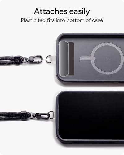 ZAGG Crossbody Lanyard for Phone Cases with Lanyard Attach Points - color: Black