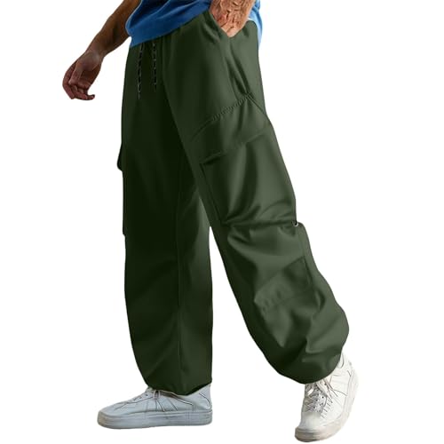 Men Cargo Pants Ripstop Heavy Duty Tactical Water Resistant Deep Pockets Job Site Utility BDU Tactical Pants for Men - color: A Green, size: X-Large