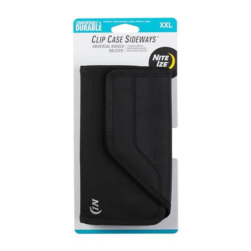 Nite Ize Clip Case Sideways Universal Rugged Holster - Belt Clip Phone Case for Easy Access - Heavy Duty & Protective - Multi-Purpose - Durable Design - Horizontal, XXL - size: XX-Large, style: Horizontal