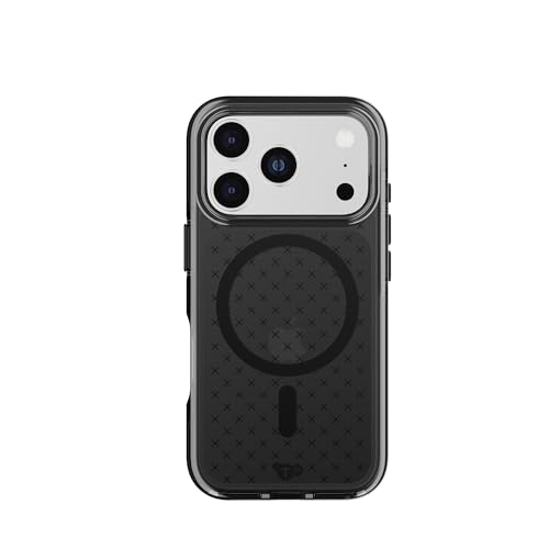 Tech21 EvoCheck Case for iPhone 17 Pro – Smokey/Black | Slim Protective Case | Impact Protection | MagSafe Compatible - color: Black, size: iPhone 17 Pro