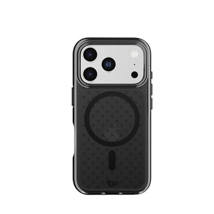 Tech21 EvoCheck Case for iPhone 17 Pro – Smokey/Black | Slim Protective Case | Impact Protection | MagSafe Compatible - color: Black, size: iPhone 17 Pro
