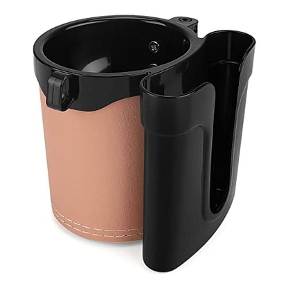 Accmor 3-in-1 Bike Cup Holder with Cell Phone Keys Holder, Bike Water Bottle Holders, Universal Bar Drink Cup Can Holder for Bicycles, Motorcycles, Scooters, Black Beige - color: Black Beige