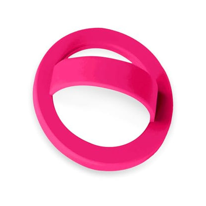 Magnetic Silicone Ring Grip Phone Holder, Loop Grip Phone Holder,Magnetic Phone Loop,Magsafe Phone Grip,Compatible with Magsafe for iPhone 16/15/14/13/12 Series (Pink) - color: Rose Red