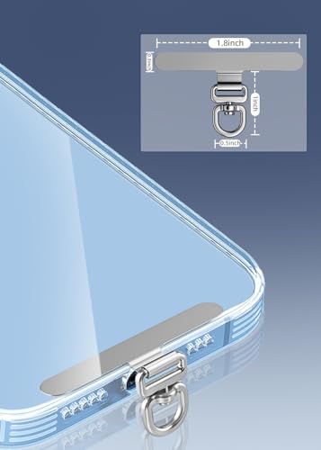 ZXZone Metal Phone Tether Tab, Anti-Scratch, Metal Phone Patch, Universal Cellphone Lanyard Pad for Full Phone Cases, 2 Pieces (XS-Silver) - color: XS-Silver