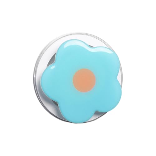 Cute Flower Series Collapsible Design Phone Grip (Magnetic, Blue) - color: Blue, style: Magnetic