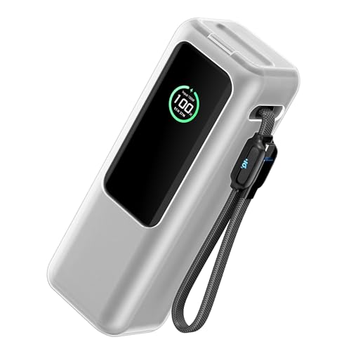 kwmobile Case Compatible with Anker Power Bank 25000mAh (A1695H11) - Portable Powerbank Cover - External Battery Charger Bag, Shockproof - Transparent - color: transparent