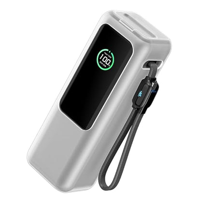 kwmobile Case Compatible with Anker Power Bank 25000mAh (A1695H11) - Portable Powerbank Cover - External Battery Charger Bag, Shockproof - Transparent - color: transparent