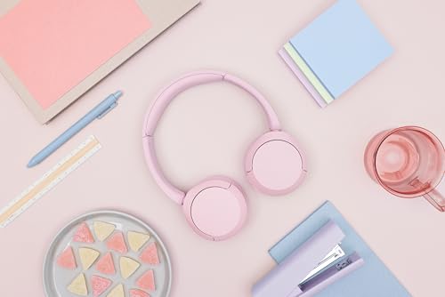 Sony WH-CH520 Wireless On-Ear Bluetooth Headphones with Microphone, Pink - color: Pink