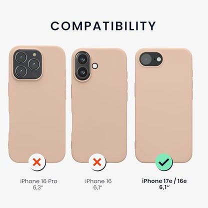 kwmobile Case Compatible with Apple iPhone 17e / iPhone 16e Case - Soft Slim Protective TPU Silicone Cover - Coconut Swirl - color: Coconut Swirl
