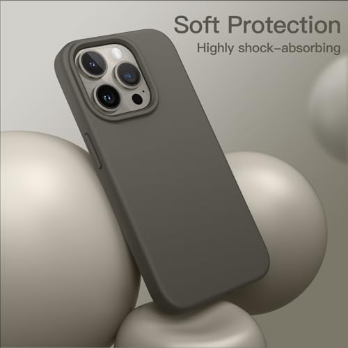 JETech Silicone Case for iPhone 15 Pro, Clay | Silky Soft Touch, Shockproof Protection, Scratch Resistant, Microfiber Lining - color: Clay, size: iPhone 15 Pro