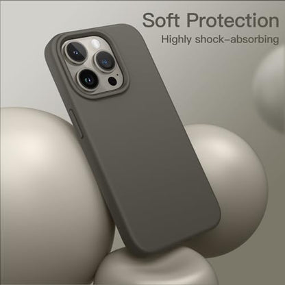 JETech Silicone Case for iPhone 15 Pro, Clay | Silky Soft Touch, Shockproof Protection, Scratch Resistant, Microfiber Lining - color: Clay, size: iPhone 15 Pro