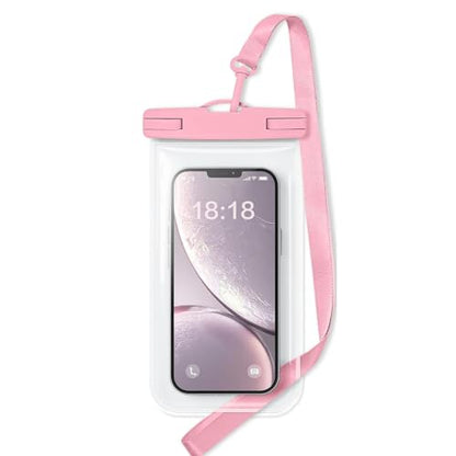 Waterproof Phone Pouch Compatible for iPhone 7in - Peach Pink, 1 Pc | IPX8 Waterproof Case, Beach Travel Must Haves, Beach Essential, Dry Bag, 1 Pack, for iPhone 17/16/15/14/13/12 Pro Max - color: B3-Peach Pink