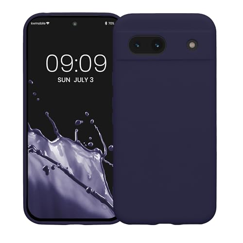 kwmobile Case Compatible with Google Pixel 8a Case - Protective Slim TPU Phone Cover - Soft Matte Finish - Deep Ocean - color: Deep Ocean