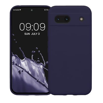 kwmobile Case Compatible with Google Pixel 8a Case - Protective Slim TPU Phone Cover - Soft Matte Finish - Deep Ocean - color: Deep Ocean