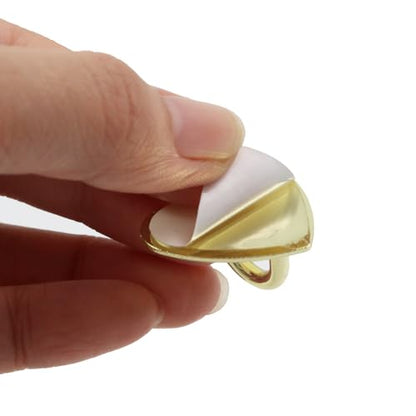 Phone Charm Hook Adhesive Phone Finger Grip Hook, Heart Shaped - color: Gold