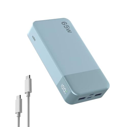 NOBIS Portable Charger 20000mAh 65W Power Bank Fast Charging - color: Blue