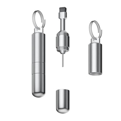 SIM Card Tray Removal Tool Eject Pin Keychain Earbuds Cleaning Brush Needle Opener for Phone and Router