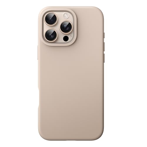 JETech Silicone Case for iPhone 16 Pro Max, Desert Titanium | Silky Soft Touch, Shockproof Protection, Scratch Resistant, Microfiber Lining - color: Desert Titanium, size: iPhone 16 Pro Max