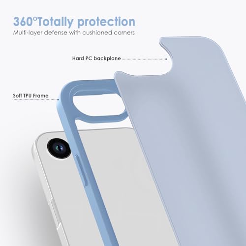 TENOC Phone Case Compatible with iPhone SE (2nd 2020 and 3rd 2022 Generation) & iPhone 7 & iPhone 8, Sierra Blue Case Translucent Protective Bumper Matte Hard Back Cover for 4.7 Inch - color: Sierra Blue, size: iPhone 7/8/SE