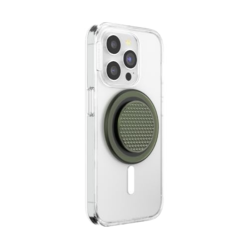 PopSockets Phone Grip for MagSafe, Magnetic Holder- Knurl Olive - color: Knurl Olive, style: MagSafe