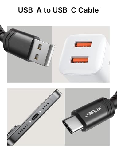 JSAUX USB to USB C Cable 4-Pack (10ft+6.6ft+3.3ft+3.3ft), Black - color: Black, size: 3.3ft+3.3ft+6.6ft+10ft