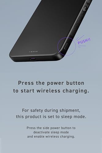 CIO SMARTCOBY Slim 5K 5000mAh Qi2 MagSafe Power Bank Safety Model (Black) | Lightweight travel, advanced overheat protection, stays cool during use, 15W wireless, 20W USB-C PD, for iPhone - color: Black