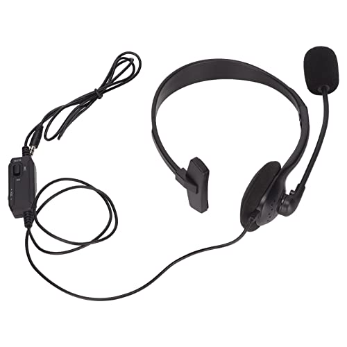 Call Center Headset,3.5mm Plug S480 Telephone Headset with Noise Reduction Mic,Adjustable Single Ear Customer Service Headset Corded Landline Phone Headset,Black