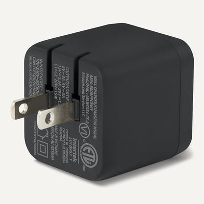 Amazon Basics 35W Fast Charging GaN USB-C Wall Charger, 2-Port Nano for Tablets, Phones, Black - color: Black, style: 35 W Two Port