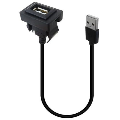 Male to Female USB Power Socket Adapter, USB Port Car Charger Suitable for Toyota Levin 2014–2019