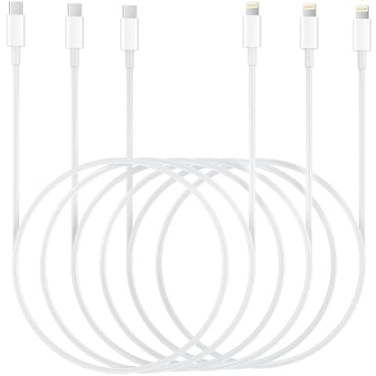 USB C to Lightning Cable 6.6ft 3Pack Original [Apple MFi Certified] iPhone Fast Charger Charging Cord Cable for iPhone 14/13/13 Pro/12/12 Pro/12 Pro Max/11/Xs Max/XR/X,iPad,AirPods Pro and More