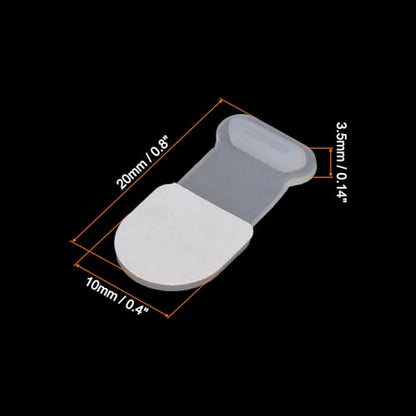 MECCANIXITY 4pcs Anti-Lost Anti Dust Plug, Micro USB Port Dust Covers Caps Silicone for Phone, Clear - color: Clear