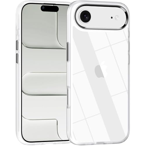 for iPhone 17 Air case,Crystal Clear Hard PC Back +Soft TPU Frame Shockproof Military-Drop Protection,Classic Hybrid Case for iPhone 17 Air-6.5"(Matte White) - color: Matte White, size: For iphone 17 Air-6.5"