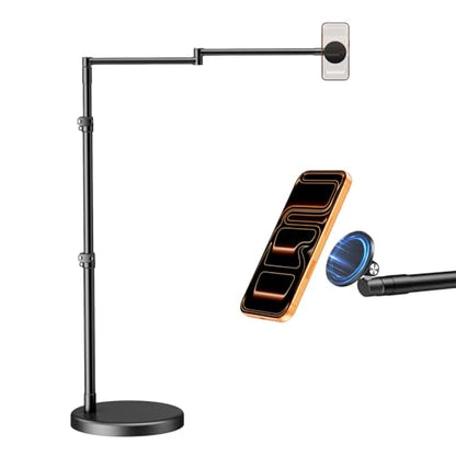 elitehood Magnetic Floor Phone Stand for Bed, Magsafe Overhead Phone Holder - size: 4" - 7" Magnetic Phone Holder