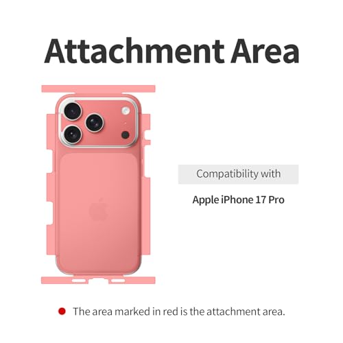 skoko [4 Pcs in 2Pack Matte Back & Side Edge Full Body Cover Protective Film with Slim Lens around Cover for iPhone 17 Pro, Bubble-Free, Easy Attachment, TPU-Like Screen Protector
