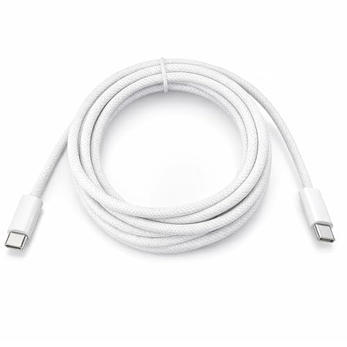 240w USB C Charging Cable 10 ft White for iPhone 15/16/17 Pro Max, Samsung - size: 10ft