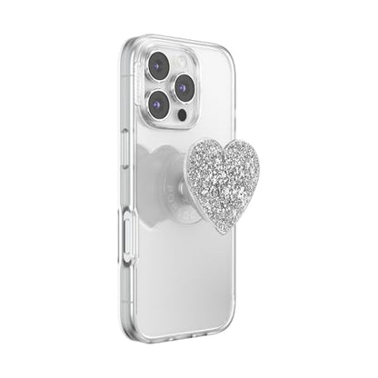 PopSockets Adhesive Phone Grip, Holder- Silver Sizzle - color: Confetti Foil Silver Adhesive, style: Adhesive