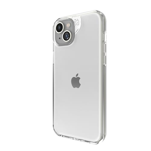ZAGG Crystal Palace iPhone 15 Plus/ 14 Plus Phone Case - Drop Protection (13ft/4m), Anti-Yellowing & Scratch-Resistant iPhone Case, Wireless Charging Compatibility, Clear - size: iPhone 15 Plus/14 Plus, style: Without Magsafe