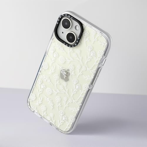 Dumkery Cute White Flowers Case Compatible with iPhone 13 Case, Clear Floral iPhone 14 Case with Aesthetic Pattern, Soft TPU Full Body Protection Shockproof Slim Cases Cover for Girls Women - size: iPhone 13/iPhone 14