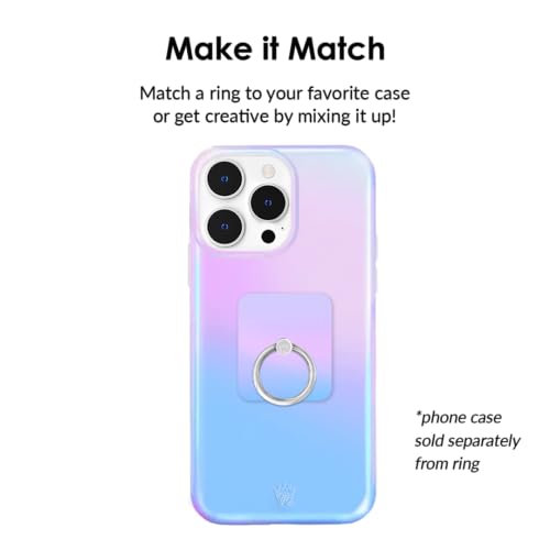 Velvet Caviar Cell Phone Ring Holder - Finger Ring & Stand - Improves Phone Grip Compatible with iPhone, Galaxy and Most Cases (Except Silicone/Leather) - Nebula - color: Nebula
