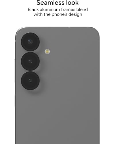 ZAGG Glass Elite Anti-Reflective Samsung Galaxy S25 Camera Lens Protector – Anti-Glare Technology, Maximum Impact & Scratch Resistance, Smudge-Free Surface, Recycled Materials - color: Black, size: Samsung Galaxy S25
